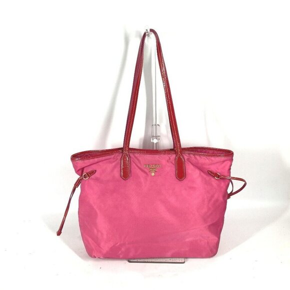 Prada Handbags - PRADA logo Bag Shoulder Bag Tote Bag Shoulder Bag Nylon / enamel pink